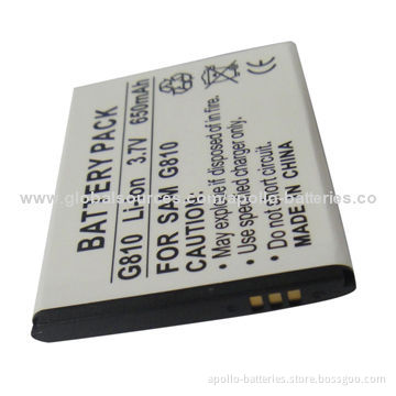 650mAh Li-ion Replacement Mobile Phone Battery for Samsung G810